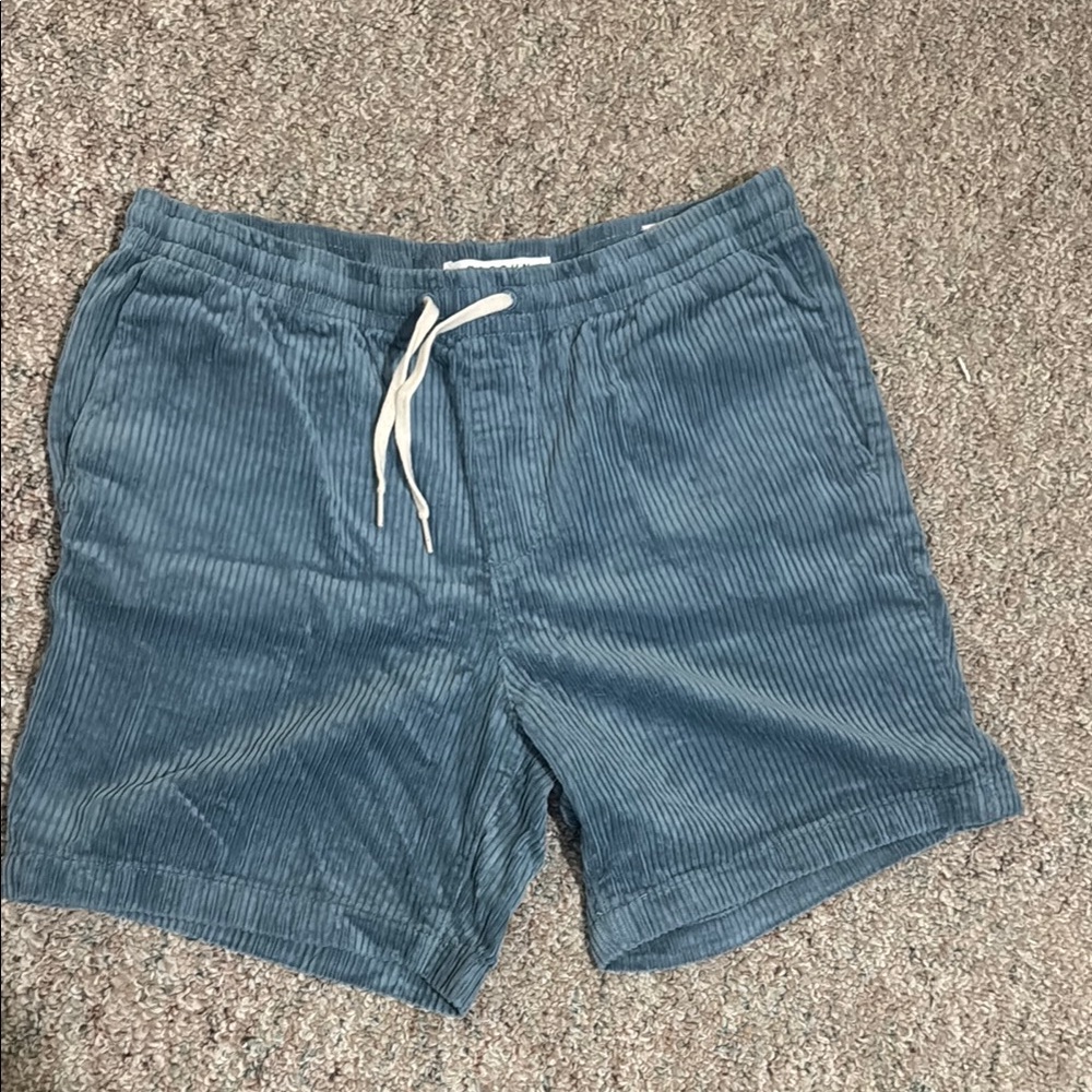PacSun Teal Corduroy Shorts with White Drawstring